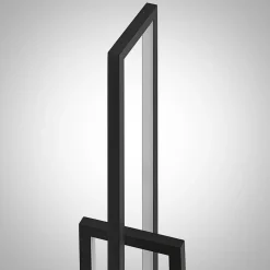 Lucande LED-gulvlampe Hylda, 123 cm, sort, aluminium