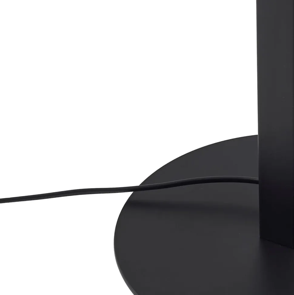 Lucande LED-gulvlampe Ilian, sort, metal, CCT, dæmpbar
