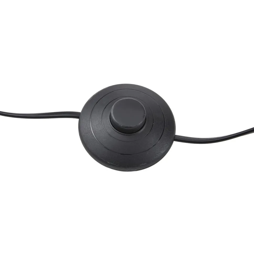 Lucande LED-gulvlampe Madu, sort, metal, 160 cm, dæmpbar