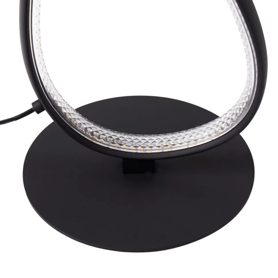 Lucande LED-gulvlampe Rodado, sort, 132 cm, aluminium