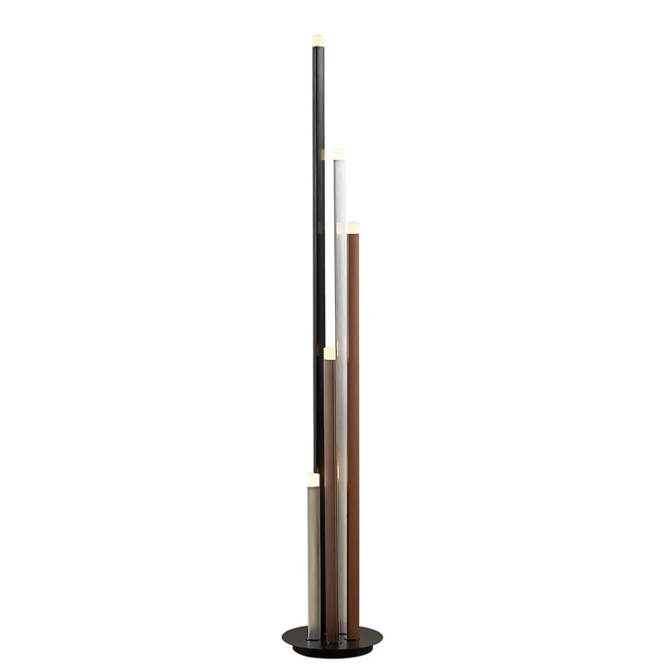 Lucande LED-gulvlampe Stoika, 150 cm, 5 lyskilder, metal