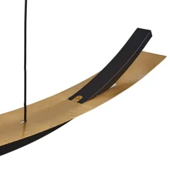 Lucande LED-hængelampe Alevia, sort/guld, CCT