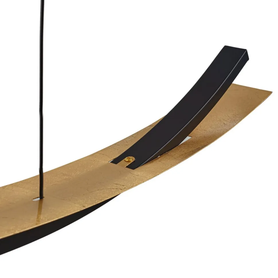 Lucande LED-hængelampe Alevia, sort/guld, CCT