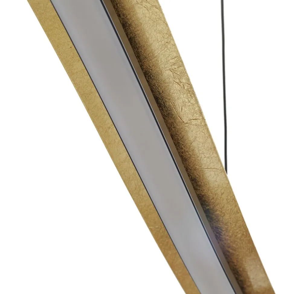 Lucande LED-hængelampe Alevia, sort/guld, CCT