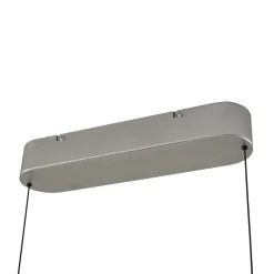 Lucande LED-hængelampe Arvon, aluminiumsfarvet, 117 cm, dæmpbar, CCT