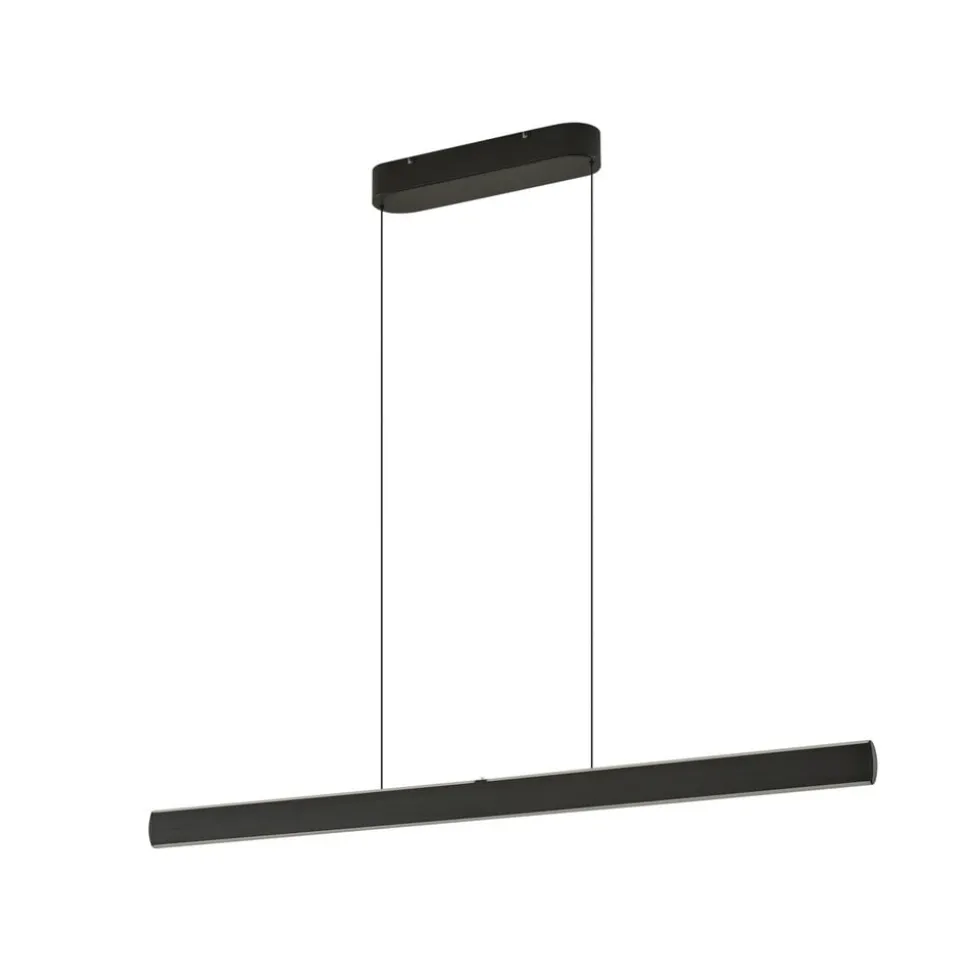 Lucande LED-hængelampe Arvon, sort, 117 cm, dæmpbar, CCT