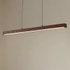 Lucande LED-hængelampe Emara, mørkt træ, eg, CCT
