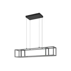 Lucande LED-hængelampe Estante, sort, dæmpbar