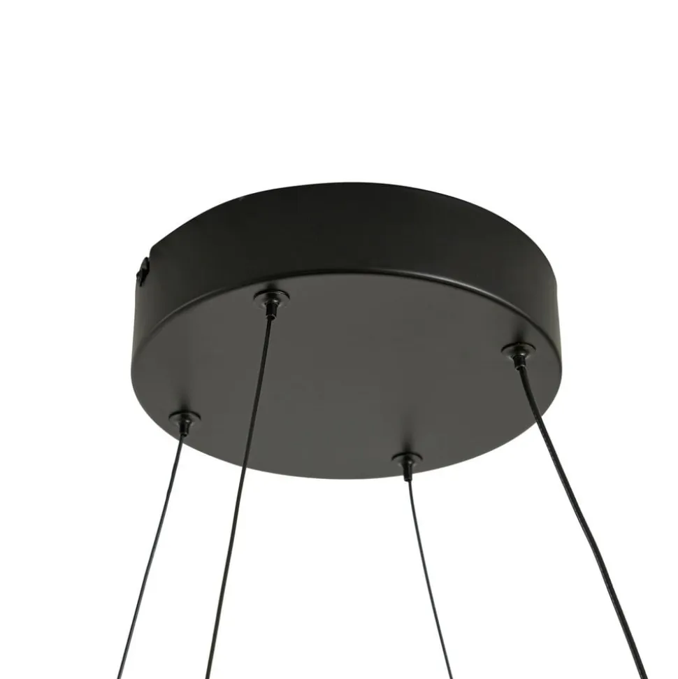 Lucande LED-hængelampe Gavril, 100 cm, sort, dæmpbar