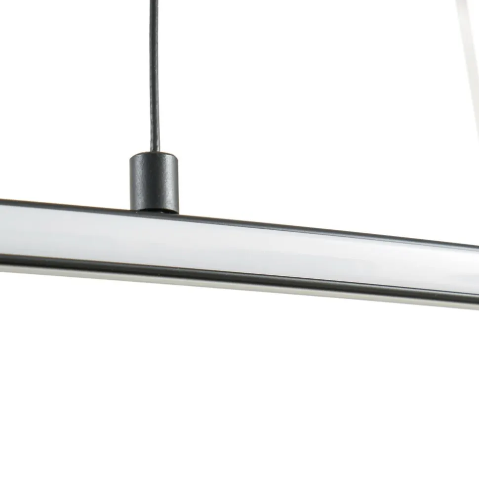 Lucande LED-hængelampe Gavril, 100 cm, sort, dæmpbar