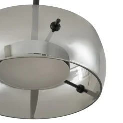 Lucande LED-hængelampe Martis, sort, 3 lyskilder, step-dæmpbar