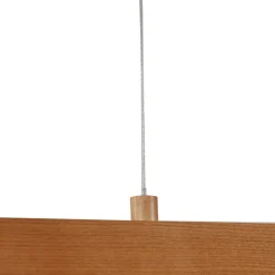 Lucande LED-hængelampe Nihalo, træ, 122 cm, dæmpbar, CCT