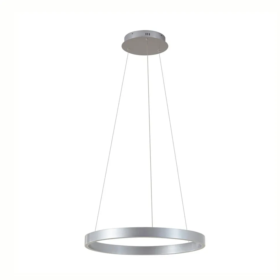 Lucande LED-hængelampe Yonam, Ø 60 cm, 1 lyskilde, aluminium, CCT