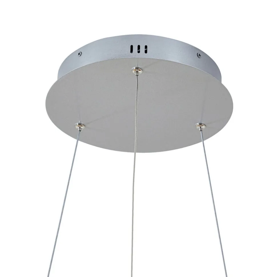 Lucande LED-hængelampe Yonam, Ø 60 cm, 1 lyskilde, aluminium, CCT