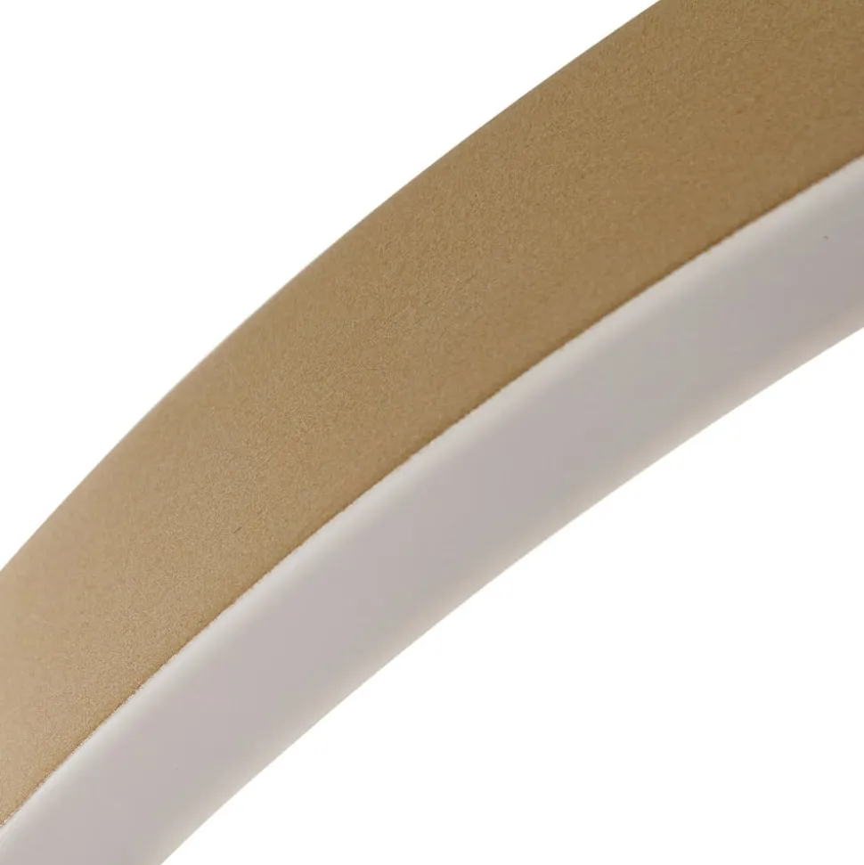 Lucande LED-hængelampe Yonam, Ø 80 cm, 1 lyskilde, guld, CCT