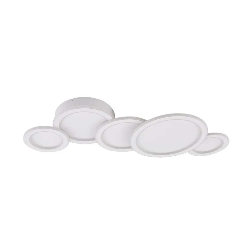 Lucande LED-loftlampe Diala, hvid, metal, 96 cm