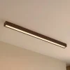 Lucande LED-loftlampe Emara, mørkt træ, eg, dæmpbar