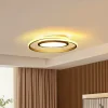Lucande LED-loftlampe Noud, 49 cm, sølv, aluminium, dæmpbar