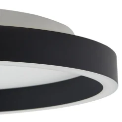Lucande LED-loftlampe Rotundo, Ø 40 cm, sort, dæmpbar