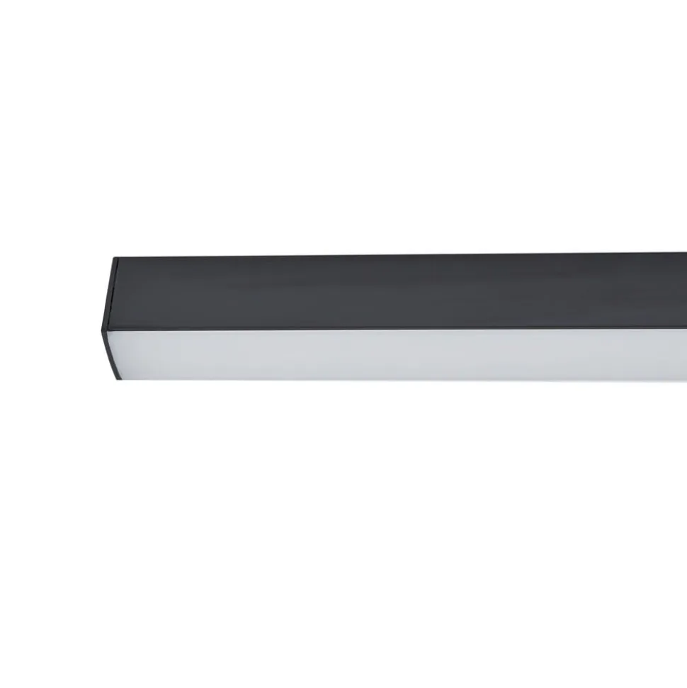 Lucande LED-loftlampe Teniona, 132 cm, sort, aluminium