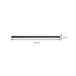 Lucande LED-loftlampe Teniona, 101 cm, sort, aluminium