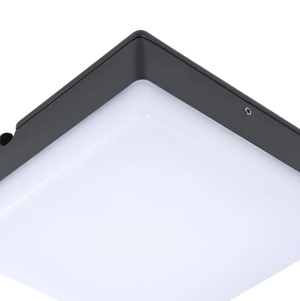Lucande LED-loftlampe Thilo, 16 cm, antracit, sensor, IP54
