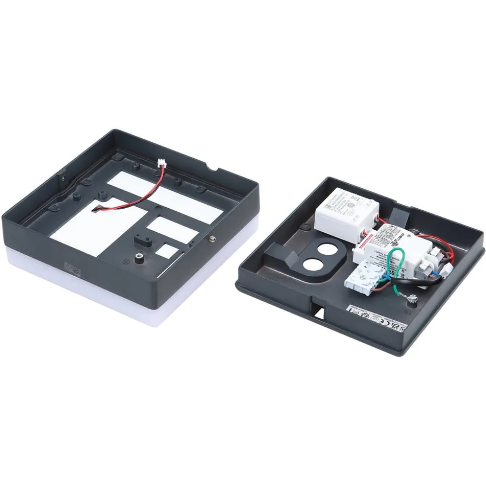 Lucande LED-loftlampe Thilo, 16 cm, antracit, sensor, IP54