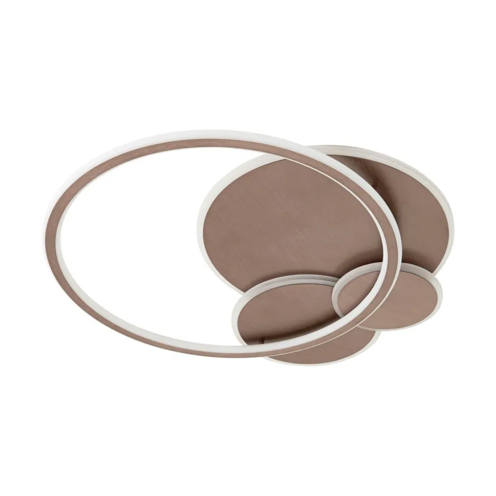 Lucande LED-loftslampe Circulo, kaffebrun, CCT, dæmpbar