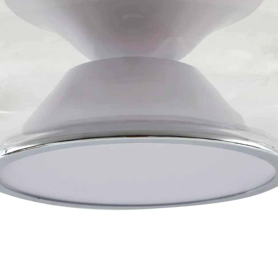 Lucande LED-loftslampe Orasa, glas, hvid/klar, Ø 43 cm