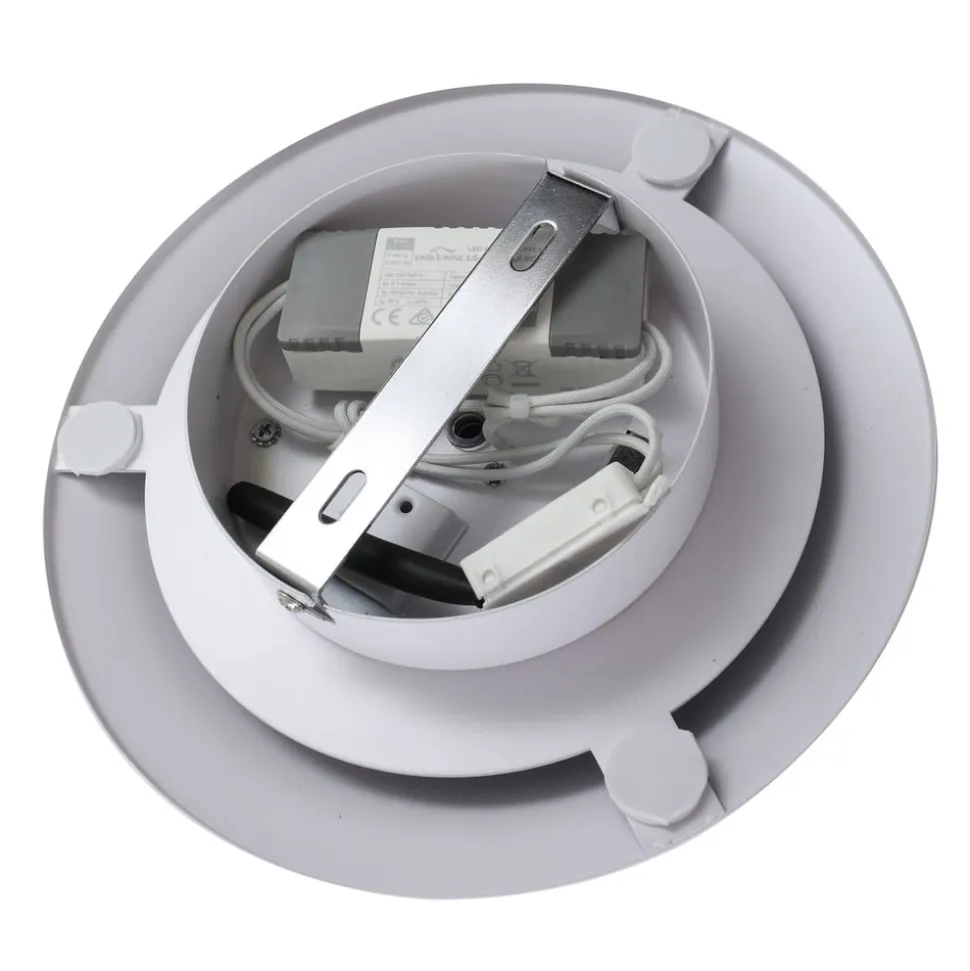 Lucande LED-loftslampe Orasa, glas, hvid/klar, Ø 43 cm