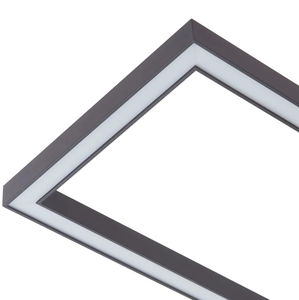 Lucande LED-loftslampe Tjado, 120 cm lang, sort, metal