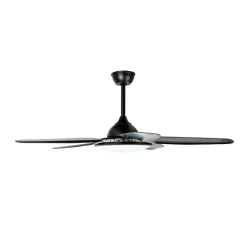 Lucande LED-loftventilator Divian, sort, DC, støjsvag, CCT