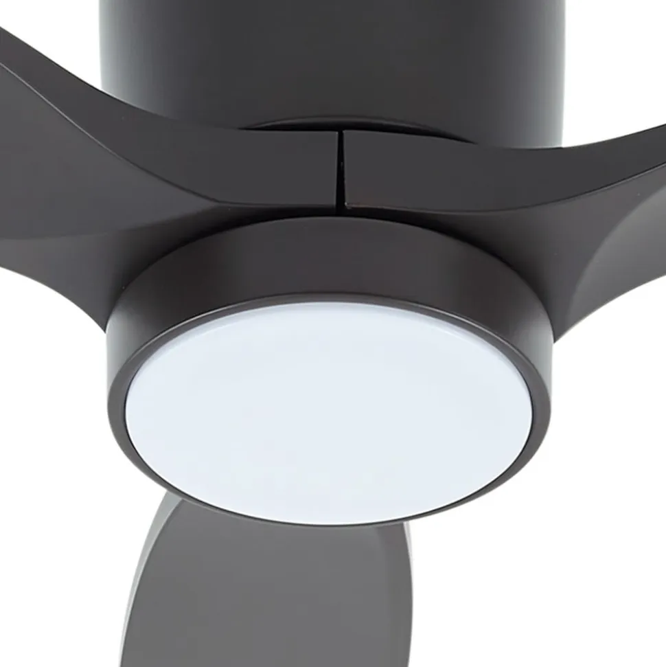 Lucande LED-loftventilator Sorin, sort, DC, støjsvag, IP44
