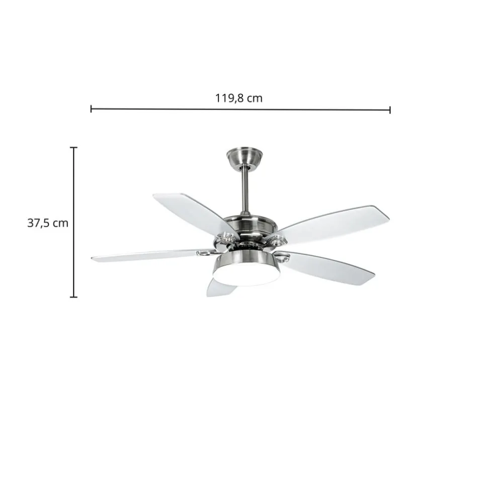 Lucande LED-loftventilator Kuvio, DC, støjsvag, Ø 120 cm, CCT