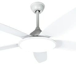 Lucande LED-loftventilator Divian, hvid, DC, støjsvag, CCT