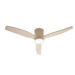Lucande LED-loftventilator Sorin, beige, DC, støjsvag, IP44