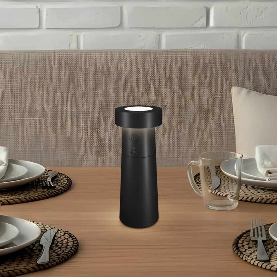Lucande LED-peberkværn Pepper, mørkegrå, batteri, IP44
