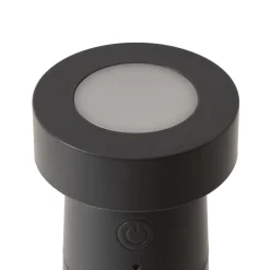 Lucande LED-peberkværn Pepper, mørkegrå, batteri, IP44