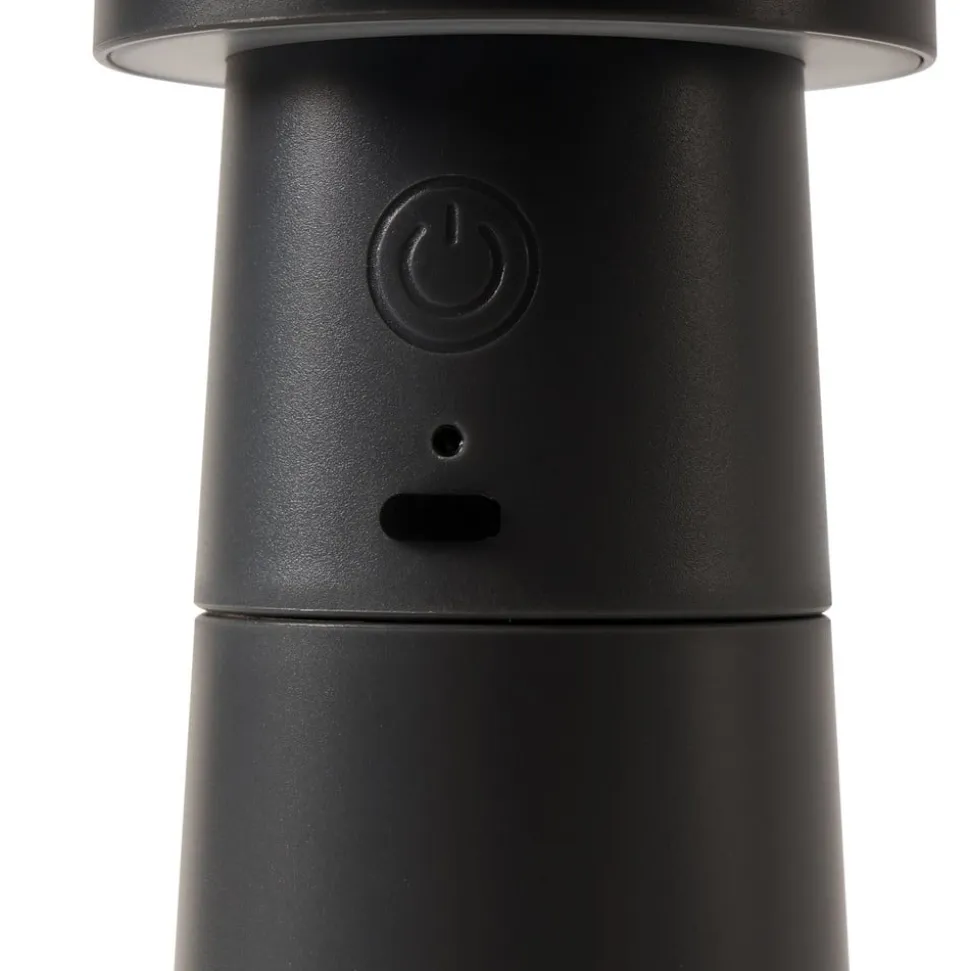 Lucande LED-peberkværn Pepper, mørkegrå, batteri, IP44