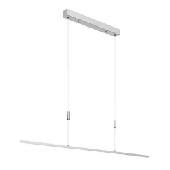 Lucande LED-pendellampe Arnik, 140 cm, nikkelfarvet, dæmpbar
