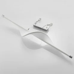 Lucande LED-pendellampe Edano, 122 cm, hvid, tekstil, dæmpbar