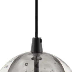 Lucande LED-pendellampe Hayley, sort, 5 lyskilder, aflang
