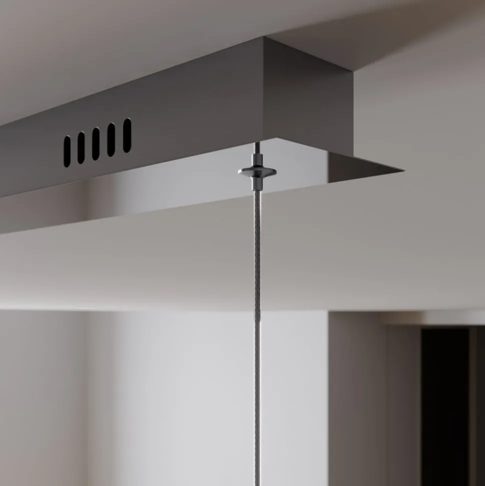 Lucande LED-pendellampe Hayley, 96 cm, 5 lyskilder, krom, glas