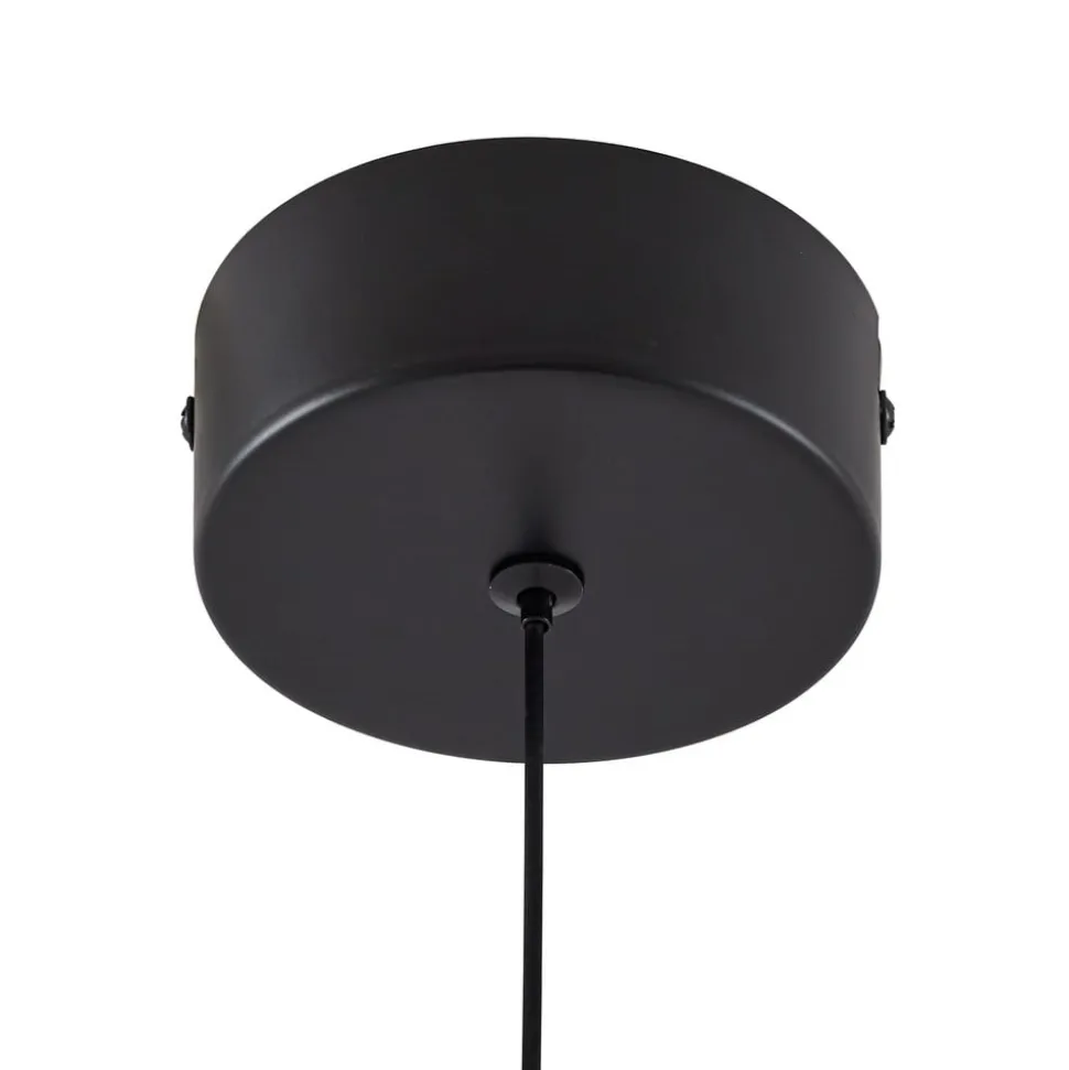 Lucande LED-pendellampe Hayley, sort, 1 lyskilde, glas