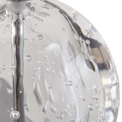 Lucande LED-pendellampe Hayley, Ø 25 cm, 3 lyskilder, krom, glas