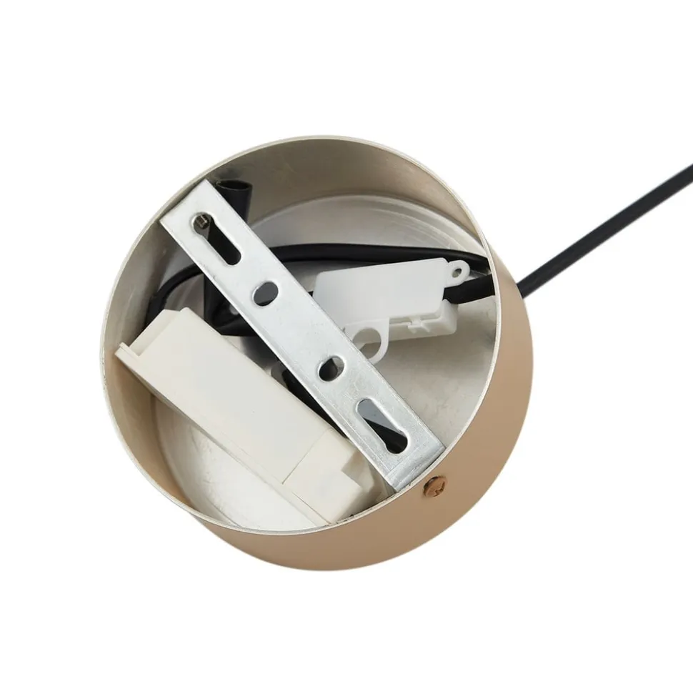 Lucande LED-pendellampe Livie, beige, aluminium, Ø 50 cm