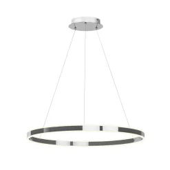 Lucande LED-pendellampe Lyani, 80 cm, krom, dæmpbar