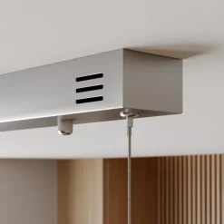 Lucande LED-pendellampe Lyani, 85 cm, 2 lyskilder, krom, dæmpbar