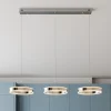 Lucande LED-pendellampe Lyani, 115 cm, 3 lyskilder, krom, dæmpbar
