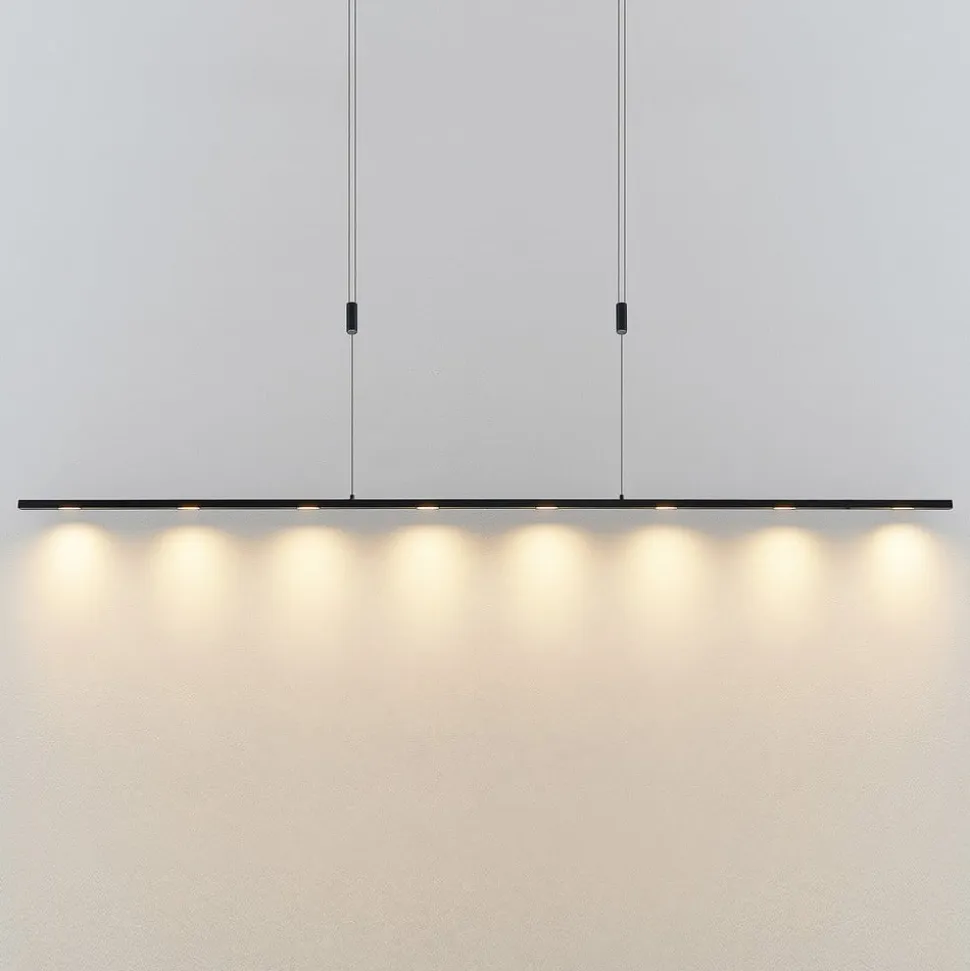 Lucande LED-pendellampe Stakato, 180 cm, 8 lyskilder, dæmpbar